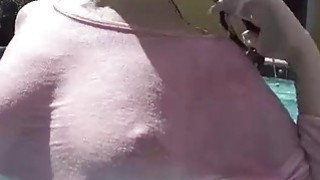 Pretty hot ass GF Jojo Kiss banged by big dick outdoors Thumbnail