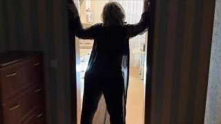 Stepmom blocks door for stepson - gets anal blowjob from him - big tits milf finklozoya Thumbnail