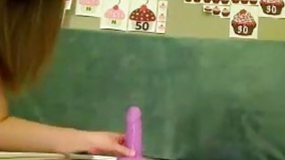 Hottie with multicolour stockings dildo riding on webcam Thumbnail