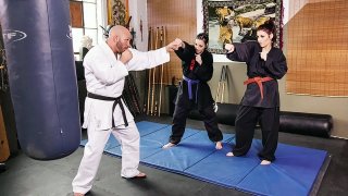 Streetfighter Sister-chix Team up to Tackle Big Dick! Thumbnail